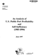 Analysis of US Public Port Profitability and SelfSufficiency 19851994