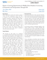 Equity in Learning Opportunities for Middle School Students Connecting Communities and Transportation Through GIS Research Brief