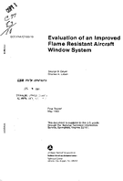 Evaluation of an Improved Flame Resistant Aircraft Window System