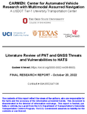 Literature Review of PNT and GNSS Threats and Vulnerabilities to HATS
