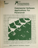 Microcomputers in Transportation Commercial Software Applications for Paratransit