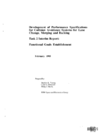 Development Of Performance Specifications For Collision Avoidance Systems For Lane Change Merging And Backing Task 2  Interim Report Functional Goals Establishment