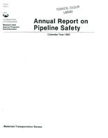 Annual Report on Pipeline Safety 1983