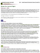 Human Environment Digest February 6 2020