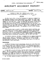Investigation of Aircraft Accident EASTERN AIRLINES WASHINGTON NATIONAL AIRPORT 19590506