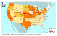 Estimated FAF Flow for Trucks Passing Through Iowa on National Highway System 2050