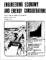 Engineering Economy and Energy Considerations Helpful Hints in Highway Cost Estimating