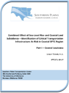 Combined Effect of SeaLevel Rise and Coastal Land Subsidence  Identification of Critical Transportation Infrastructure AtRisk in Coastal SPTC Region Part I  Louisiana