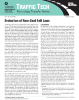 Evaluation of RearSeat Belt Laws Traffic Tech