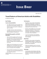 Travel Patterns of American Adults with Disabilities Issue Brief