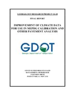 Improvement of Climate Data for Use in MEPDG Calibration and Other Pavement Analysis