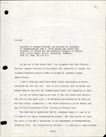 Excerpts of Remarks Prepared for Delivery by Secretary of Transportation John A Volpe before the Seaway Port Authority of Duluth and the Minnesota Veterans of Foreign Wars