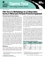 Pilot Test of a Methodology for an Observation Survey of Motorcycle Personal Protective Equipment Traffic Tech