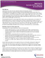 Local and Rural Road Safety Briefing Sheets  Applying the Systemic Safety Approach on Local Roads
