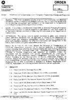 Department of Transportation  Civil Emergency Preparedness Policies and Programs