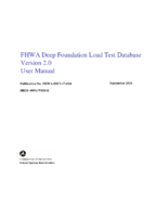 FHWA Deep Foundation Load Test Database Version 20 User Manual