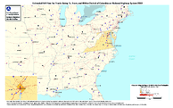 Estimated FAF Flow for Trucks Going To From and Within District of Columbia on National Highway System 2050