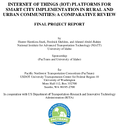 Internet of Things IoT Platforms for Smart City Implementation in Rural and Urban Communities A Comprehensive Review
