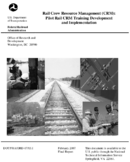 Rail Crew Resource Management CRM Pilot Rail CRM Training Development and Implementation