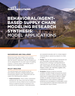 BehavioralAgentBased Supply Chain Modeling Research Synthesis Model Applications