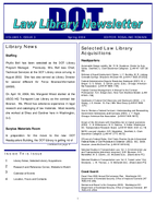 DOT Law Library Newsletter Spring 2004