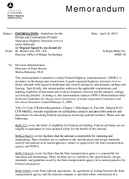 Guidelines for the Design and Construction of Grade Separation Highway Structures over or under Railroads Memorandum
