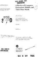 A Review of Computer Evacuation Models and Their Data Needs