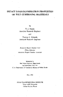 Impact LoadDeformation Properties of Pile Cushioning Materials
