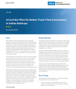 A Corridor Pilot for Better TrackTime Governance in Indian Railways Policy Brief
