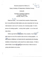 Deputy Secretary of Transportation Mortimer Downey Speeches March 2000