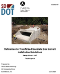 Refinement of Reinforced Concrete Box Culvert Installation Guidelines