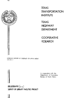 Economic Effect of Freeways on Urban Areas Bibliography