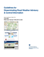 Guidelines for disseminating road weather advisory  control information
