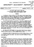 Investigation of Aircraft Accident PAN AMERICAN WORLD AIRWAYS ATLANTIC BETWEEN LONDON ENGLAND AND GANDER NEWFOUNDLAND 19590203