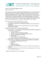 Center for Safety Equity in Transportation CSET Data Management Plan