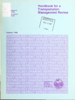 Handbook for a transportation management review