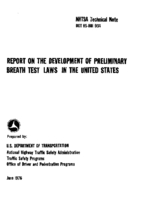 Report on the Development of Preliminary Breath Test Laws in the United States