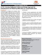 07161 Develop Settlement Criteria and Design Approach for Embankments and Retaining Walls Built on Compressible Soils