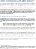 CMAQ Emissions Calculator Toolkit Intersection Improvements Module