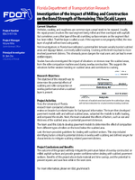 Investigation of the Impact of Milling and Construction on the Bond Strength of Remaining Thin Scab Layers Summary