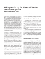 Willingness To Pay For Advanced Traveler Information Systems Smartraveler Case Study