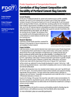 Correlation of Slag Cement Composition with Durability of Portland CementSlag Concrete Summary