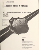 Groundwater Control in Tunneling Volume 1  Groundwater Control Systems for Urban Tunneling