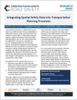 Integrating Spatial Safety Data into Transportation Planning Processes Research Brief