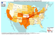Estimated FAF Flow for Trucks Passing Through Kansas on National Highway System 2050