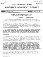 Investigation of Aircraft Accident NORTHWEST AIRLINES CANNELTON INDIANA 19600317