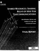 Shared Resources Sharing RightOfWay For Telecommunications Identification Review And Analysis Of Legal And Institutional Issues Final Report