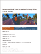 Immersive Work Zone Inspection Training Using Virtual Reality
