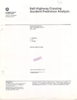 Railhighway crossing accident prediction analysis