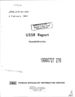 USSR Report Transportation